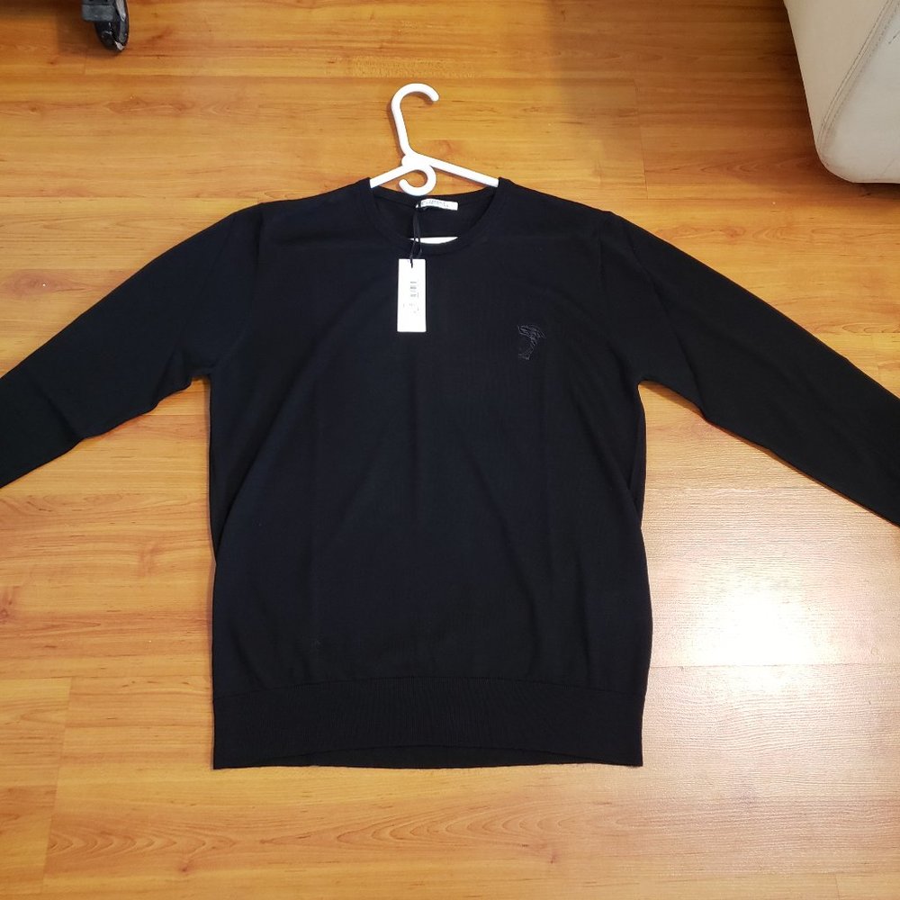 Versace Collection BK Logo Crewneck Wool Sweater